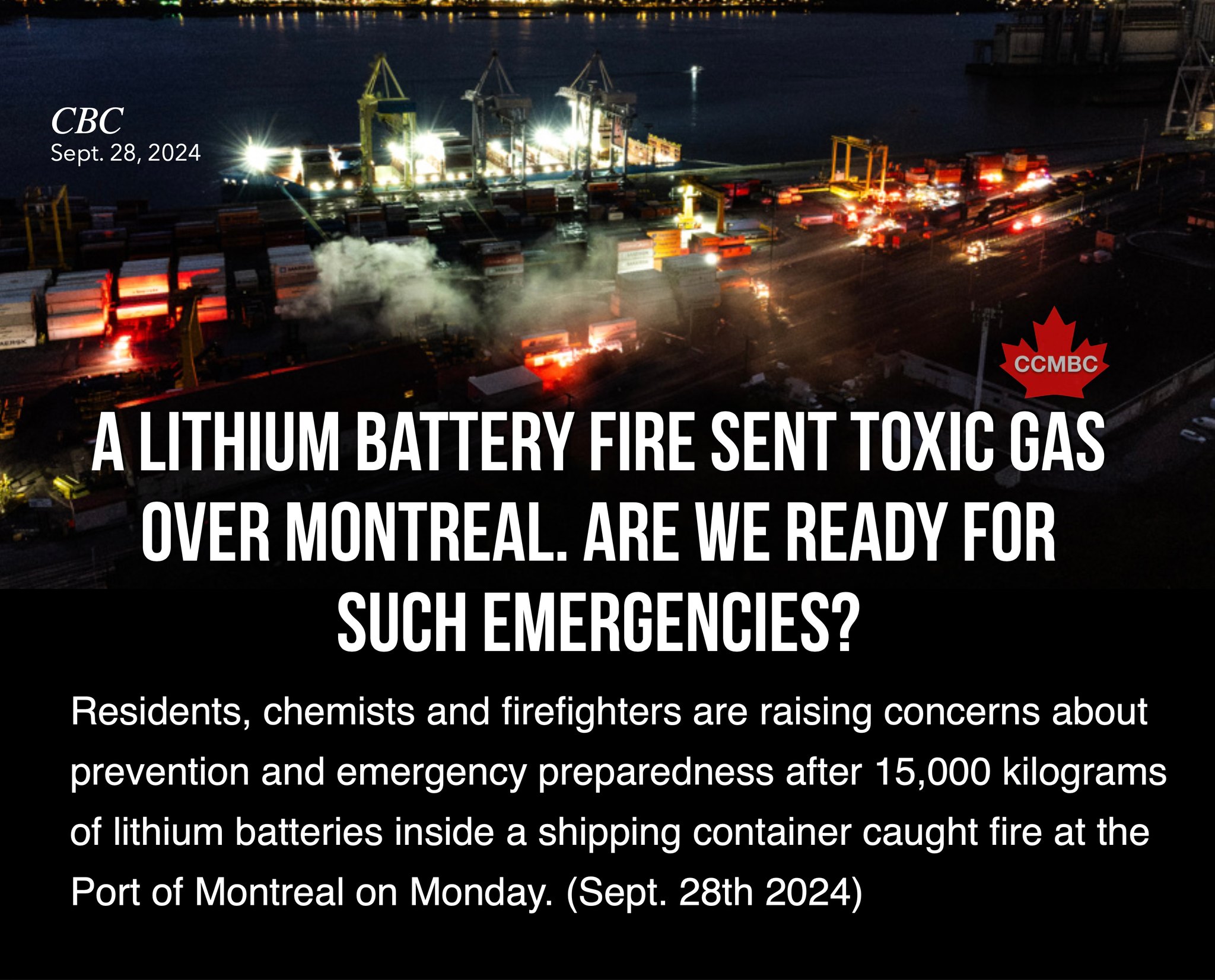 A Lithium Battery Fire Sent Toxic Gas Over Montreal